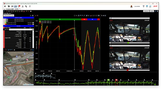 Race Studio 3 Analysis スクリーン